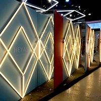 Construcción integral espacio Heyas en expo 2018 realizado por BUBBLESTUDIOS.